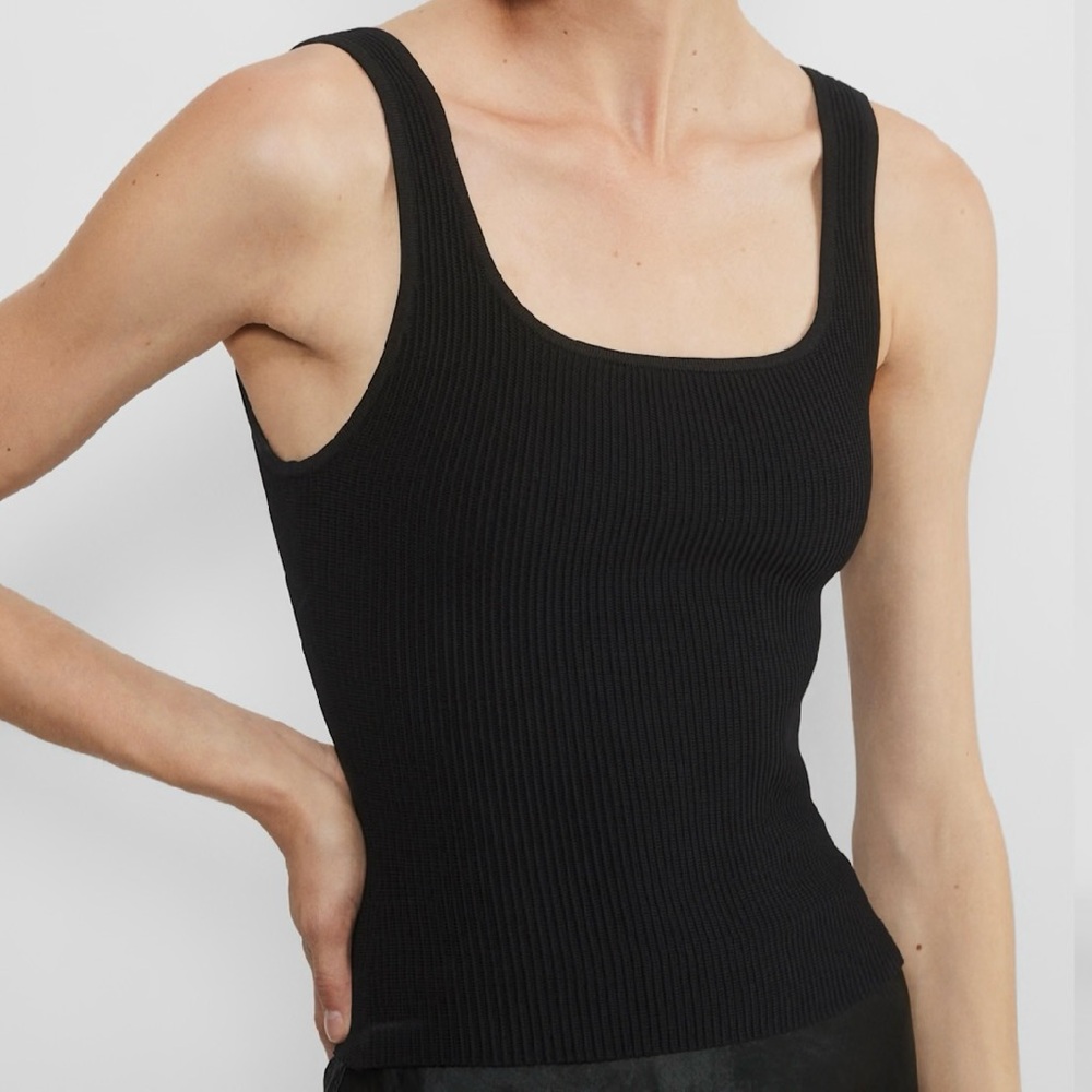 Babaton Sculpt Knit Square Neck Tank Top Size L